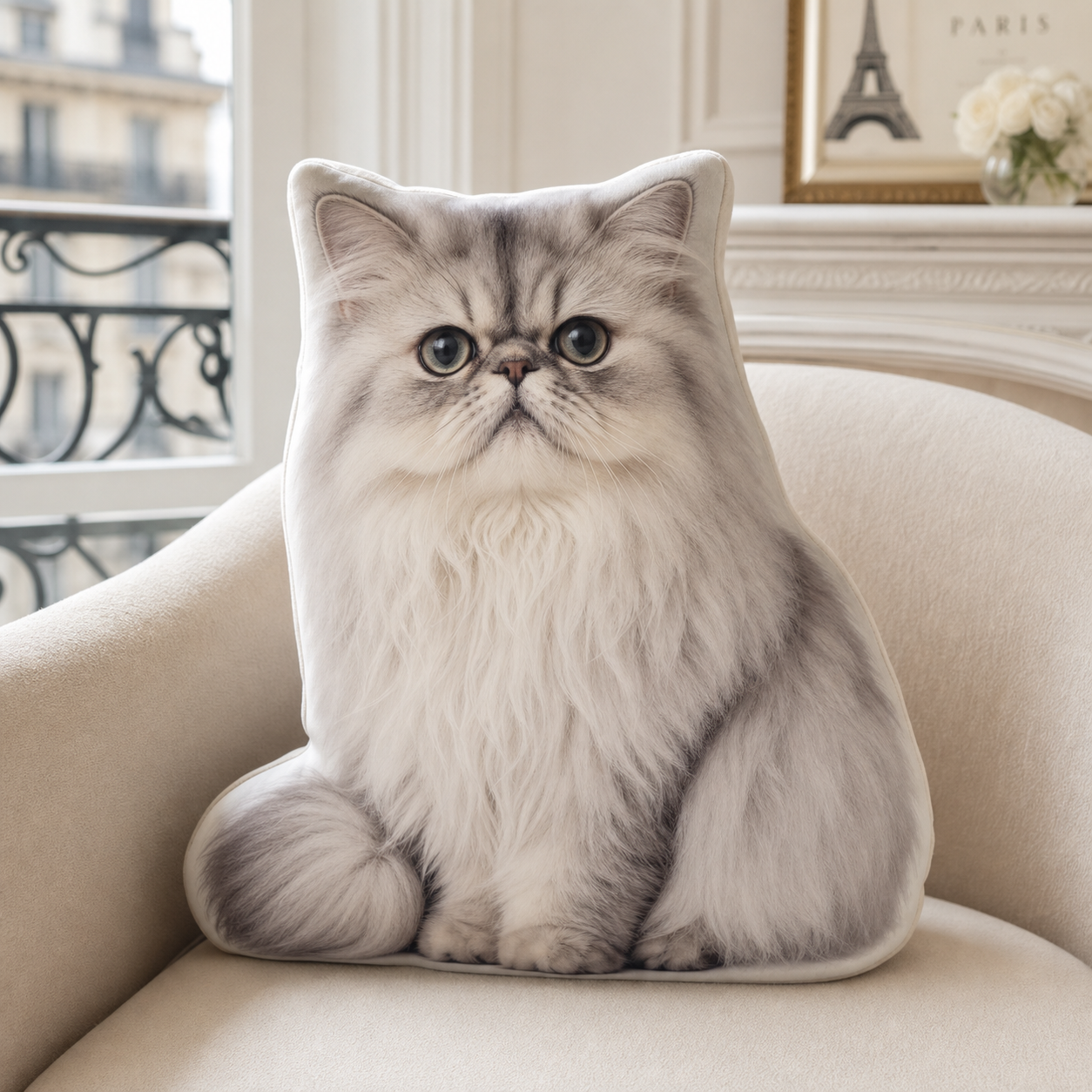 Coussin personnalisé chat