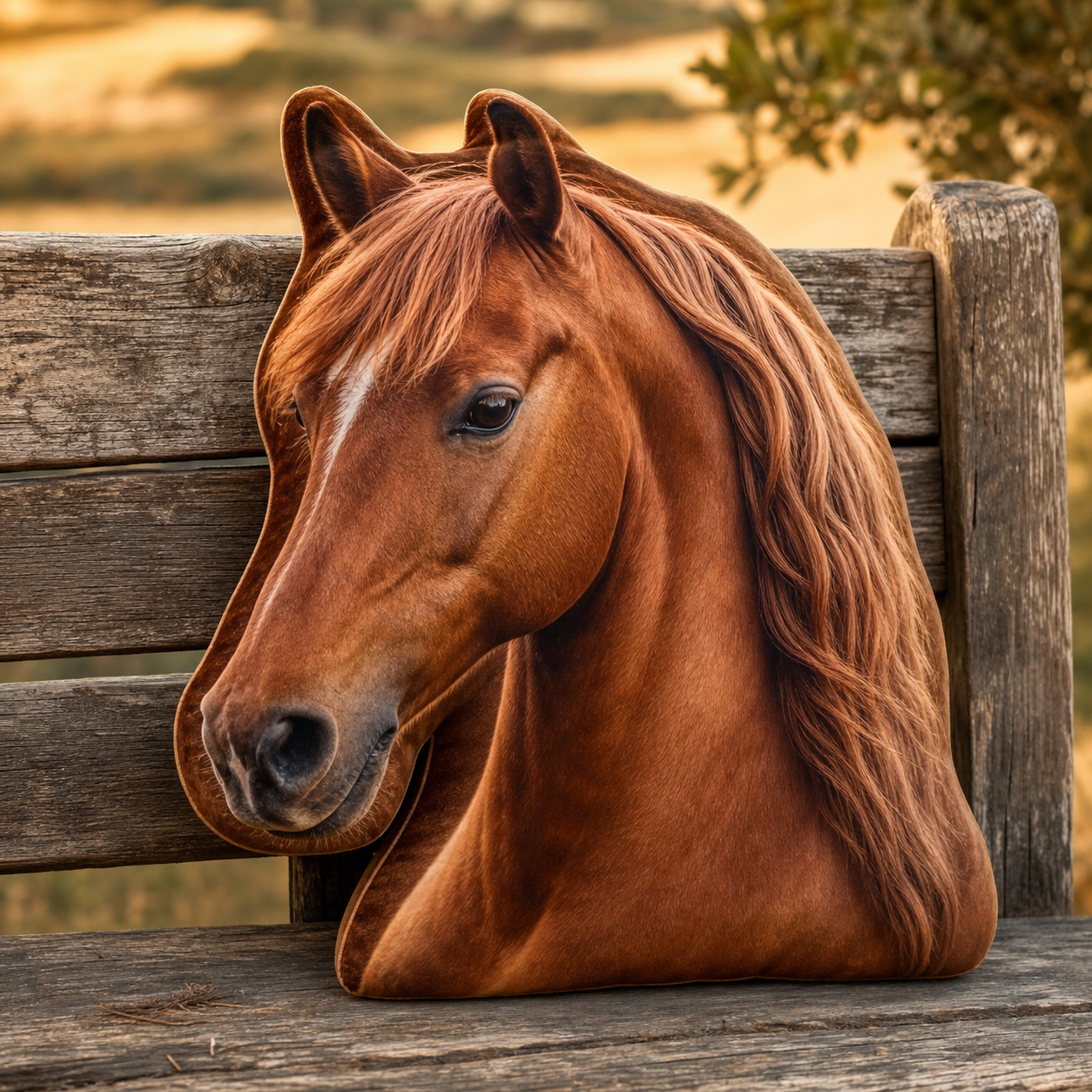 Coussin personnalisé cheval