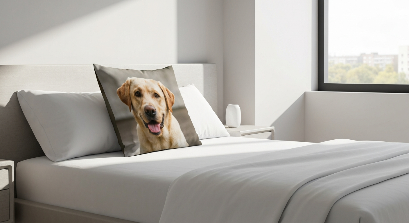 Coussin labrador personnalisé : créez votre oreiller unique